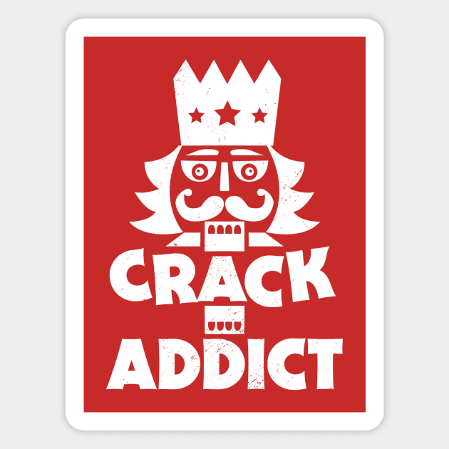 Crack Addict // Funny Christmas Nutcracker Magnet by SLAG_Creative